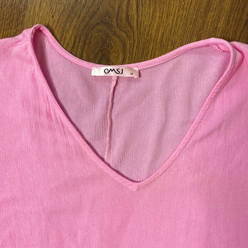 🌹 Pink Ruffle Tunic Dress Top 🌹 - Picture 7 of 9